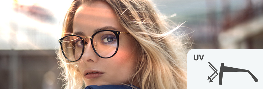Un filtro UV para lentes transparentes